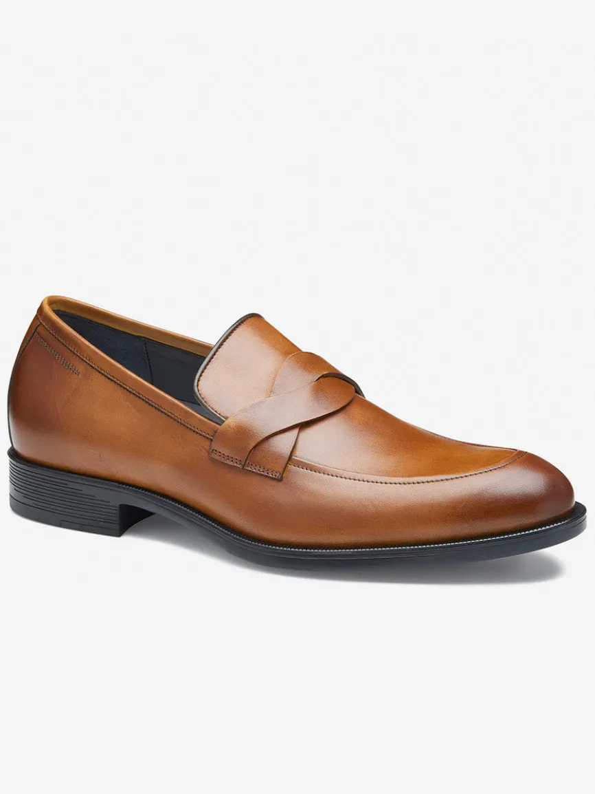 J & M Collection Flynch Braided Strap Loafer in Tan Italian Calfskin