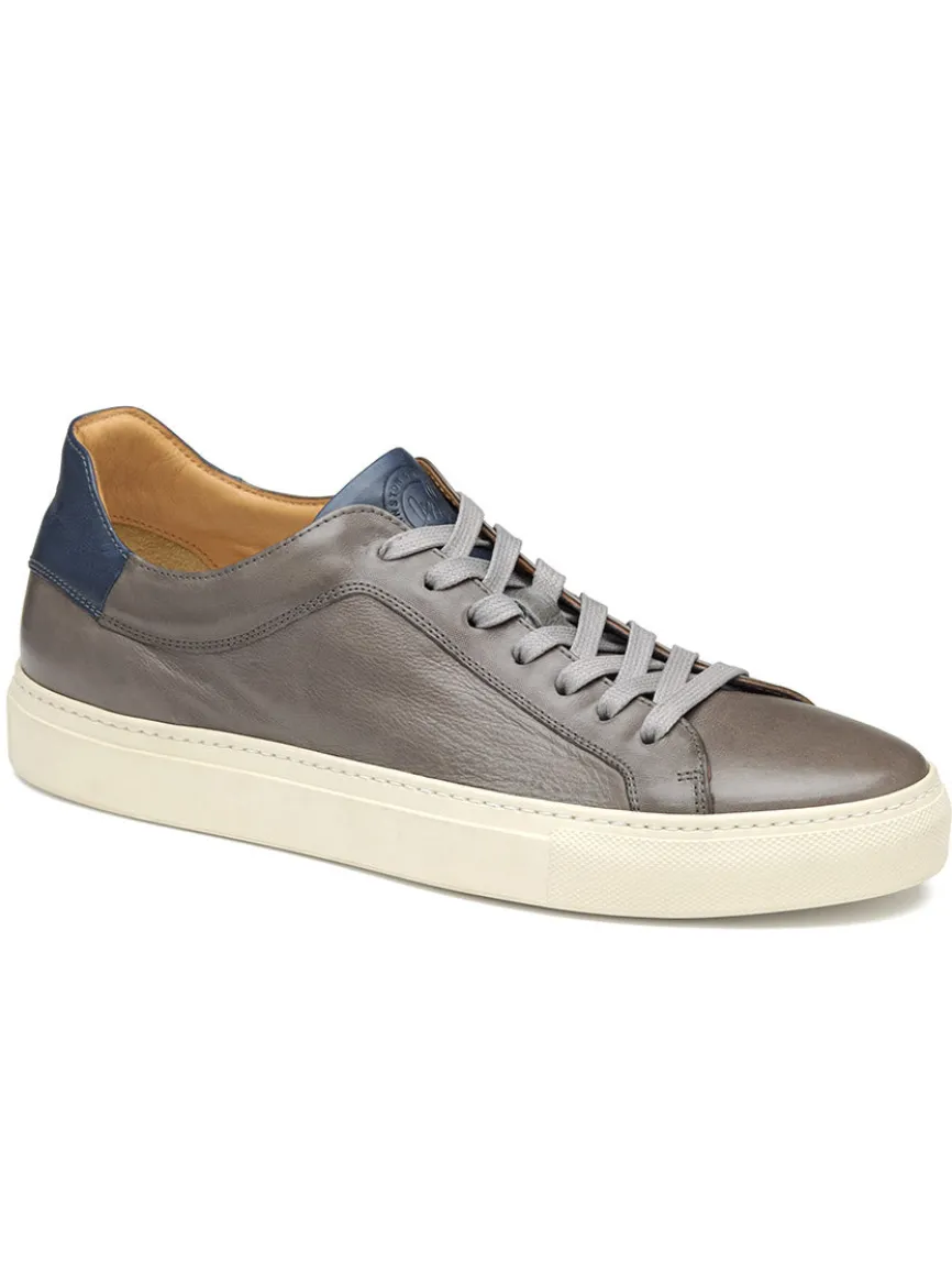 J & M Collection Jared Lace-To-Toe in Grey Italian Calfskin