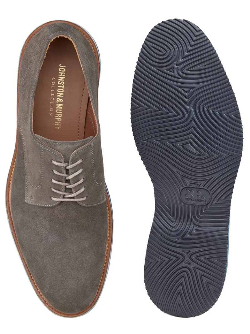 J & M Collection Jenson Plain Toe in Grey Italian Suede