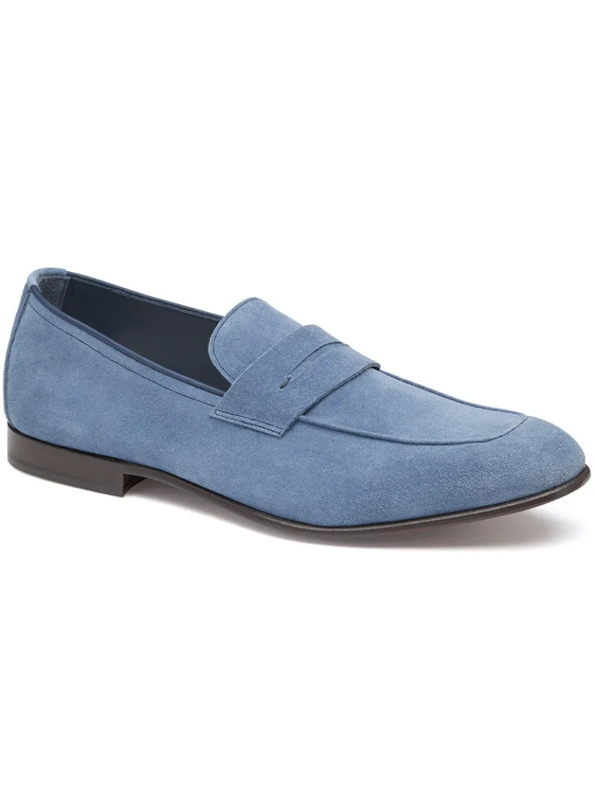 J & M Collection Taylor Penny in Denim Italian Suede