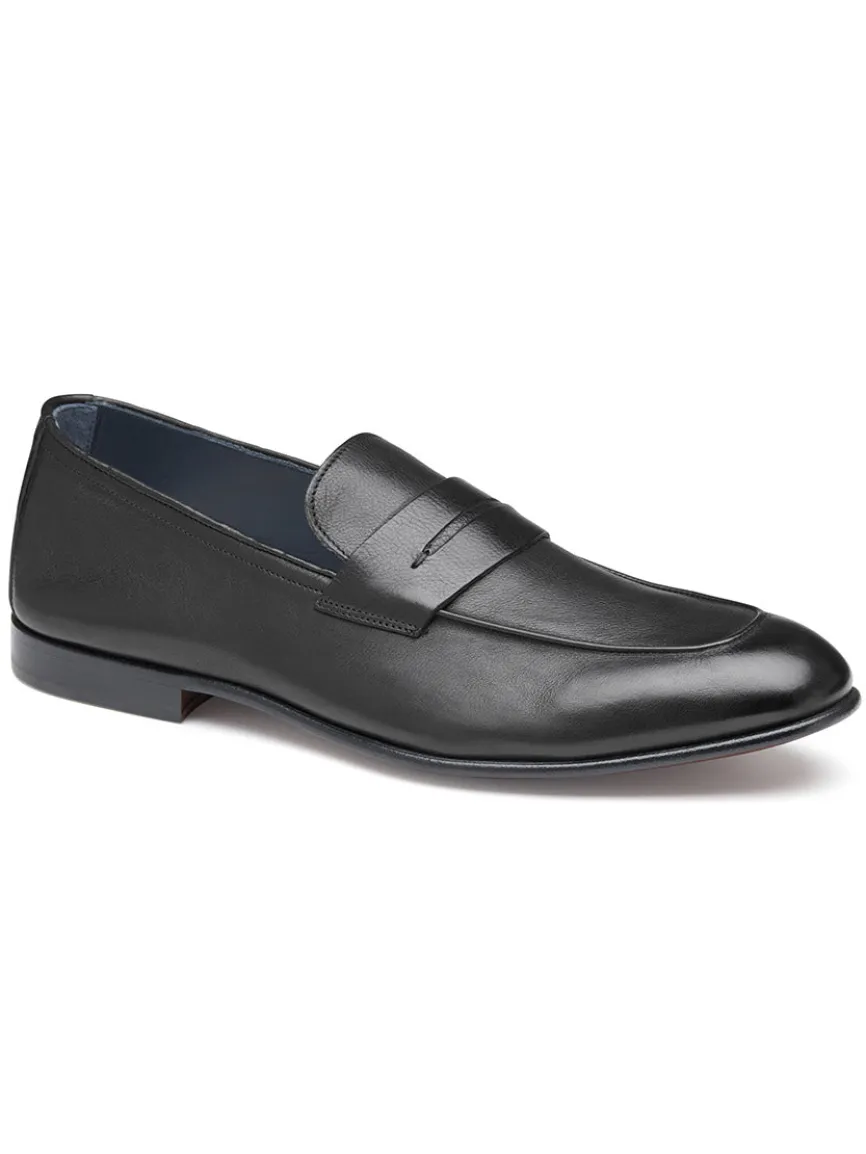 J & M Collection Taylor Penny in Black Italian Calfskin