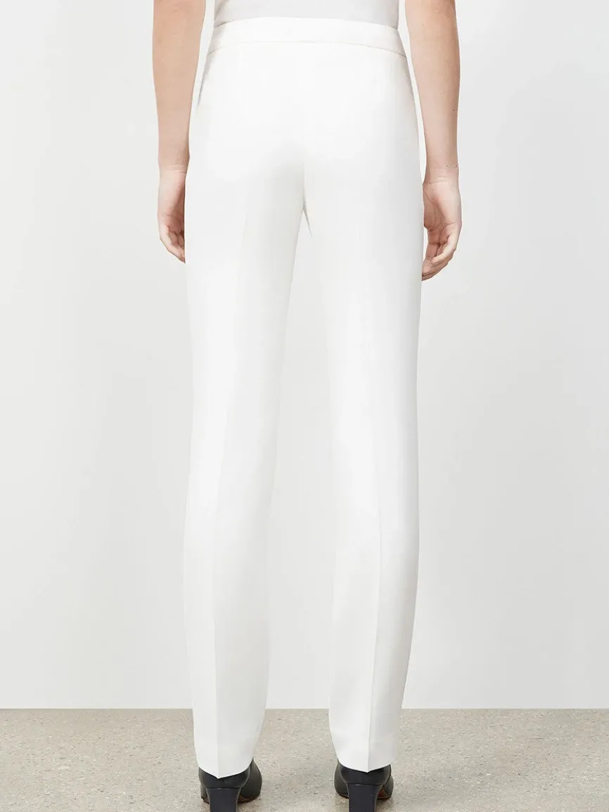 Lafayette 148 New York Finesse Crepe Barrow Pant in Cloud
