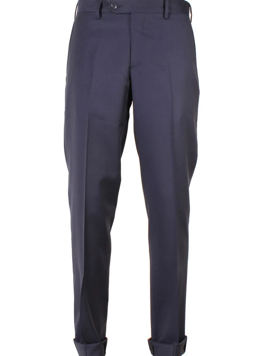 Larrimor's Collection Zelander Wool Trousers in Navy