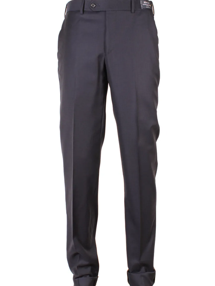 Larrimor's Collection Reda Super 130s Wool Trousers in Navy