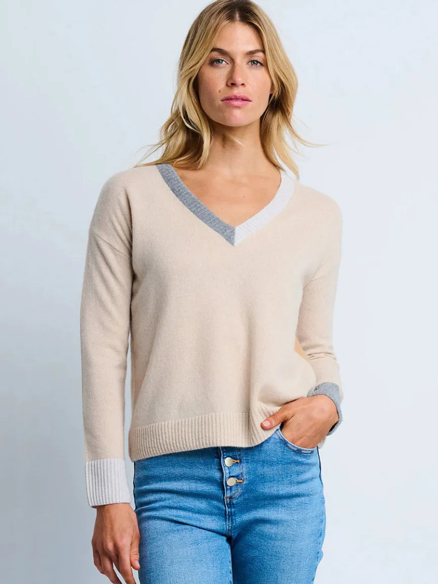 Lisa Todd Color Wheel Sweater in Latte/Caramel