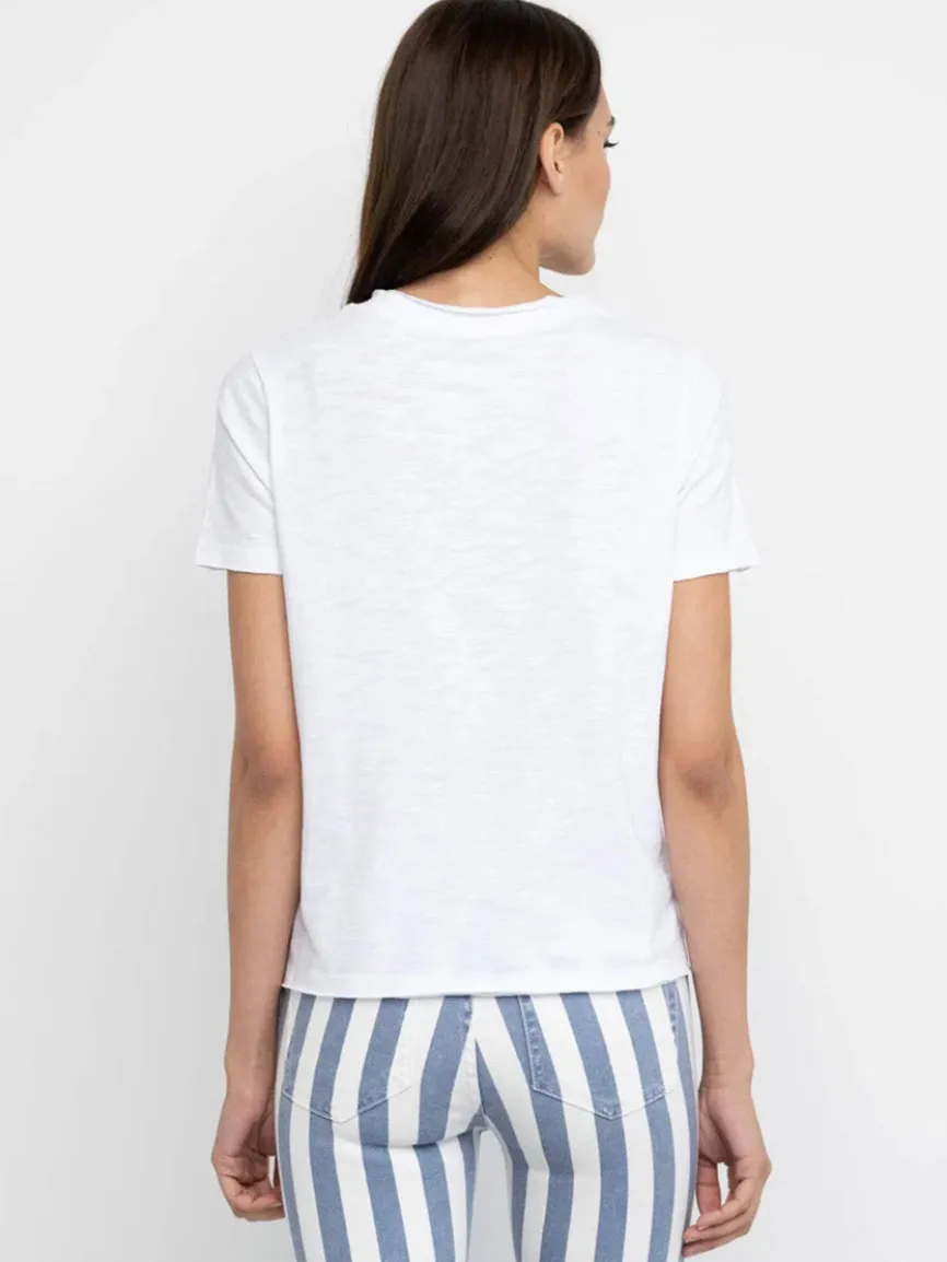 Lisa Todd Posy Posse V-Neck in White
