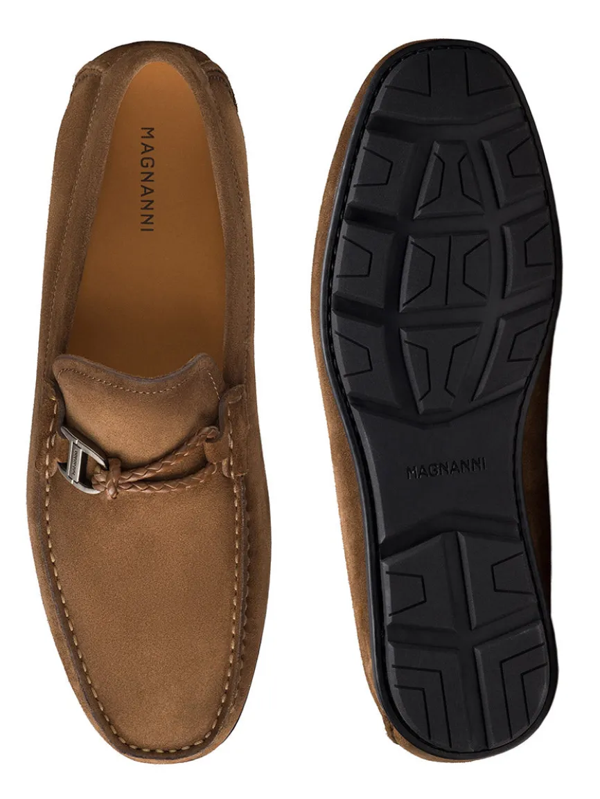 Magnanni Monterey Braid Bit in Taupe Suede