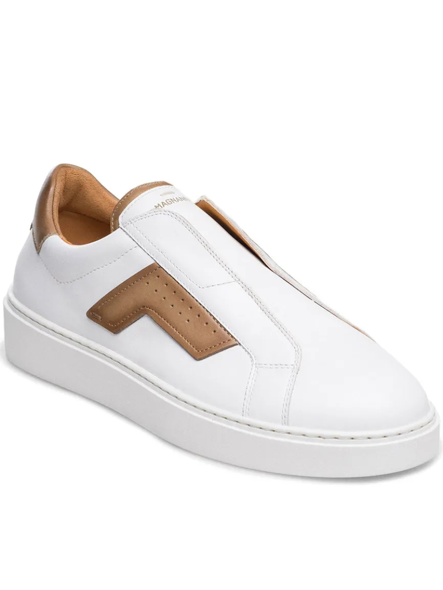 Magnanni Phoenix Slip in White/Taupe