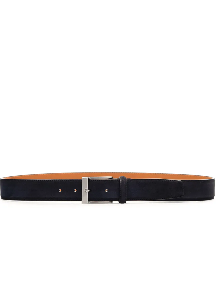 Magnanni Telante Belt in Navy Suede