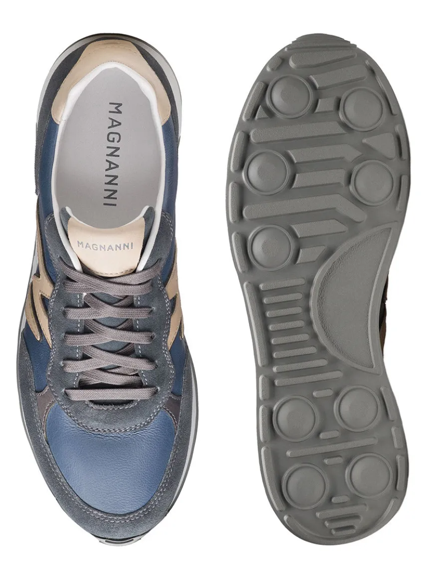 Magnanni Yoki in Indigo Suede/Cream