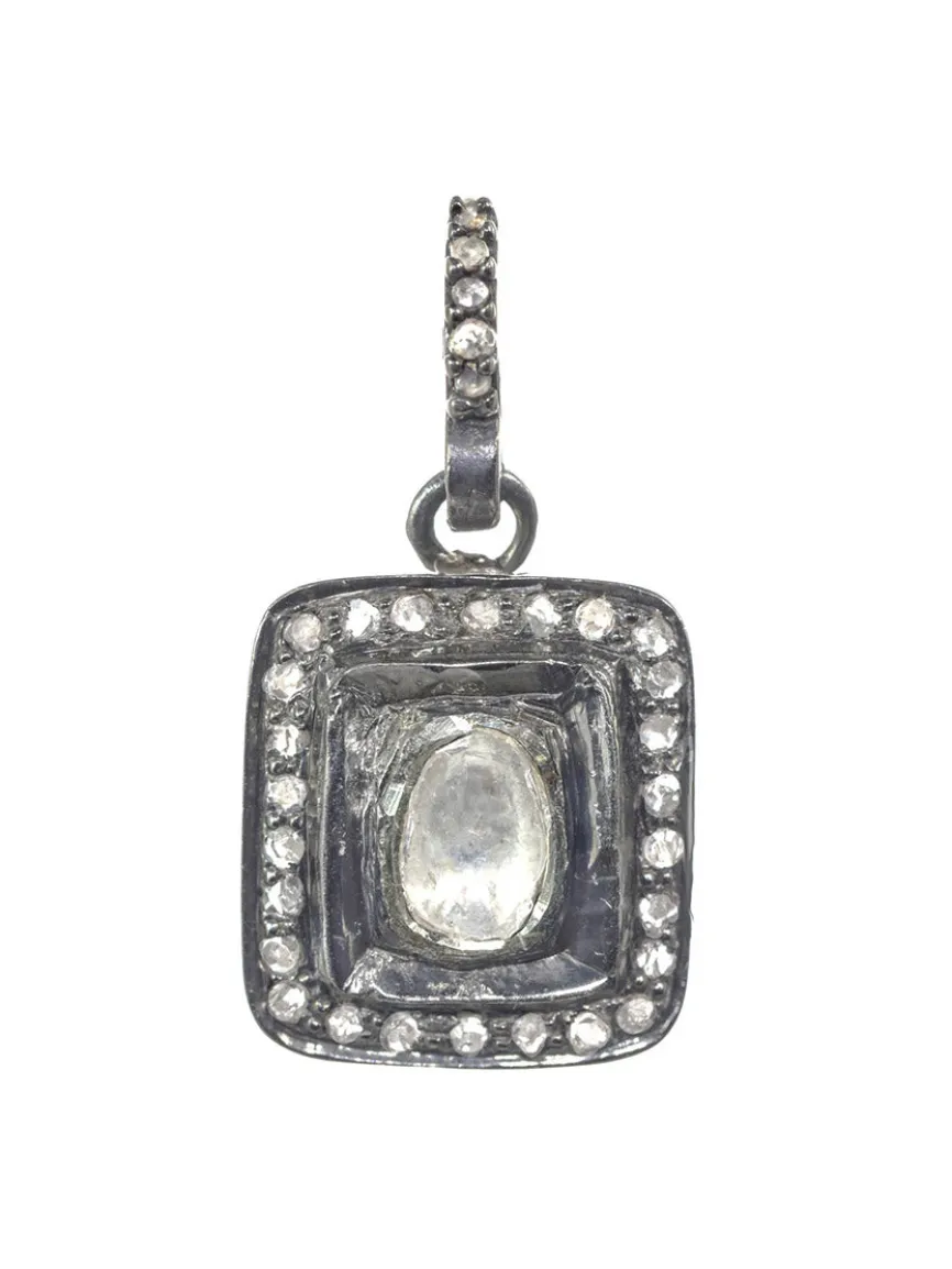 Margo Morrison Square Shape Raw Diamond Charm