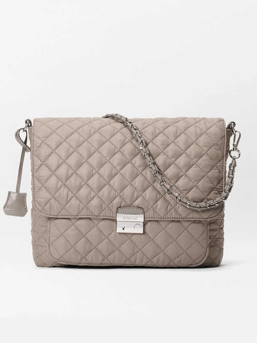 MZ Wallace Crosby Lock Large Crossbody in Morning Dove Oxford