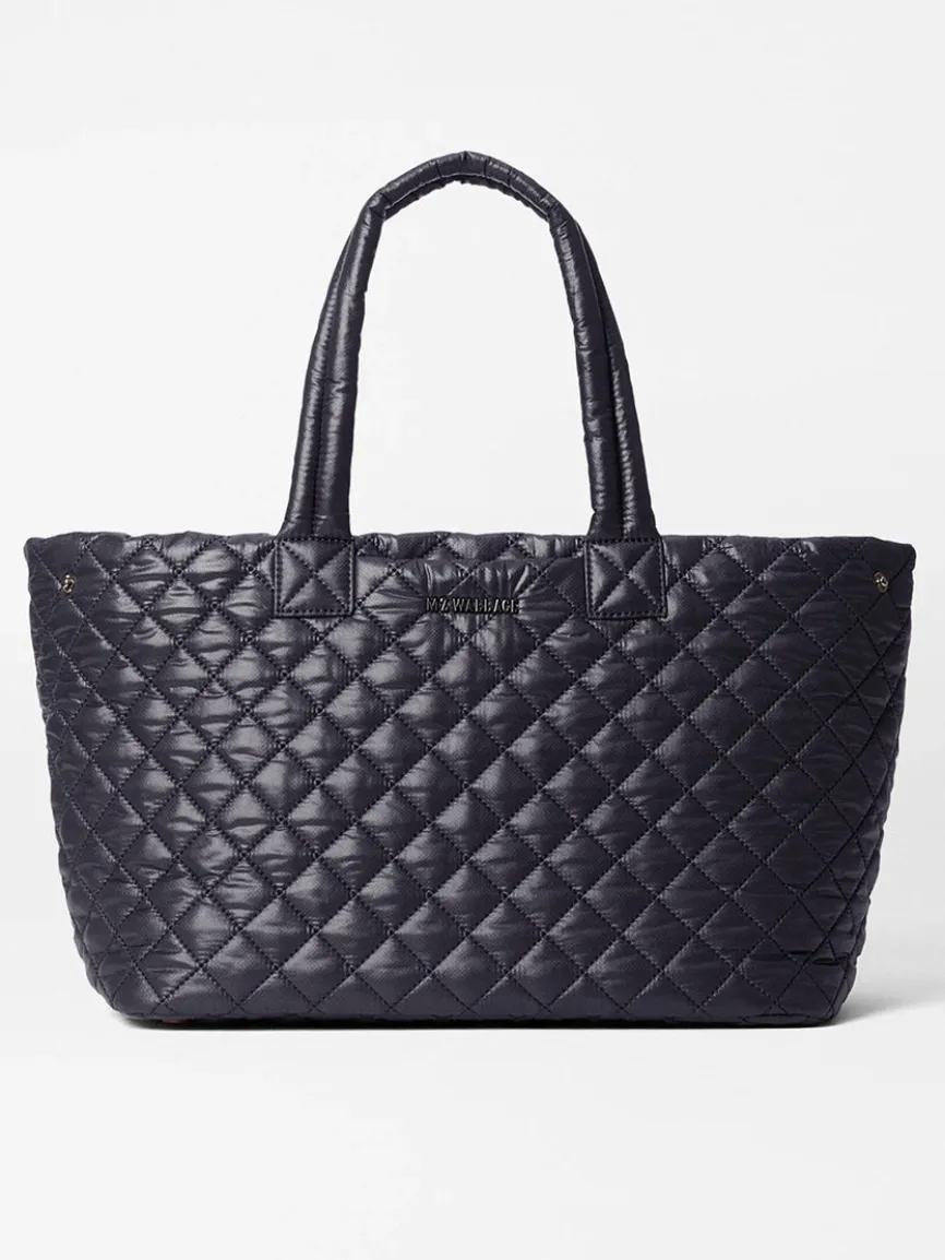 MZ Wallace Medium East West Metro Tote in Black Oxford