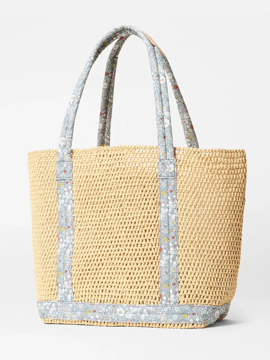MZ Wallace Medium Crochet Tote in Crochet/June's Meadow Liberty Fabric
