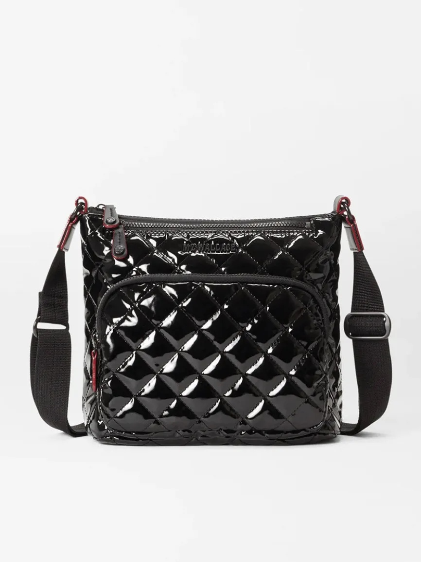 MZ Wallace Metro Scout Deluxe in Black Lacquer Oxford