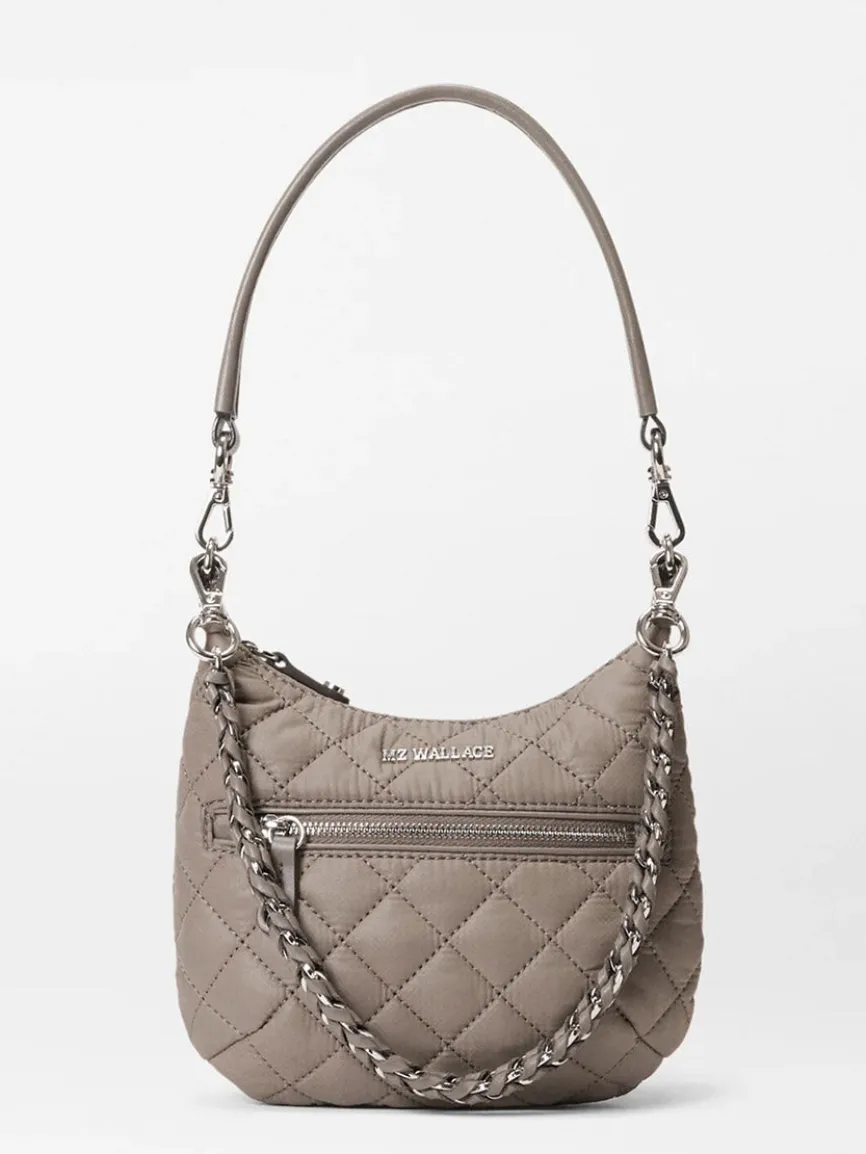MZ Wallace Mini Crosby Sienna in Morning Dove Oxford