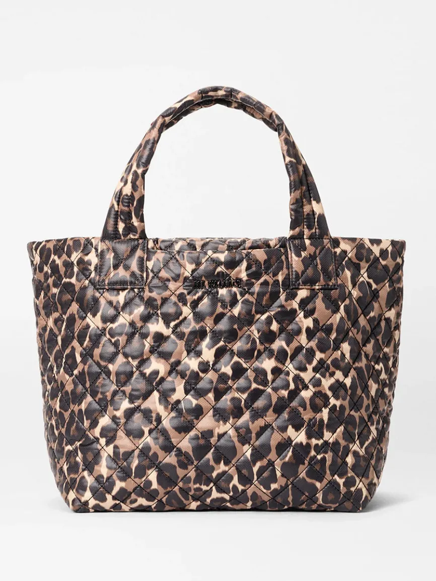 MZ Wallace Small Metro Tote Deluxe in Leopard Oxford