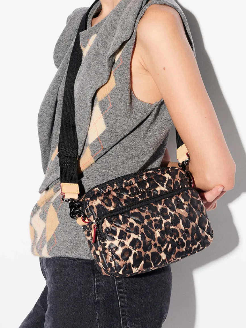 MZ Wallace Small Metro Camera Bag in Leopard Oxford