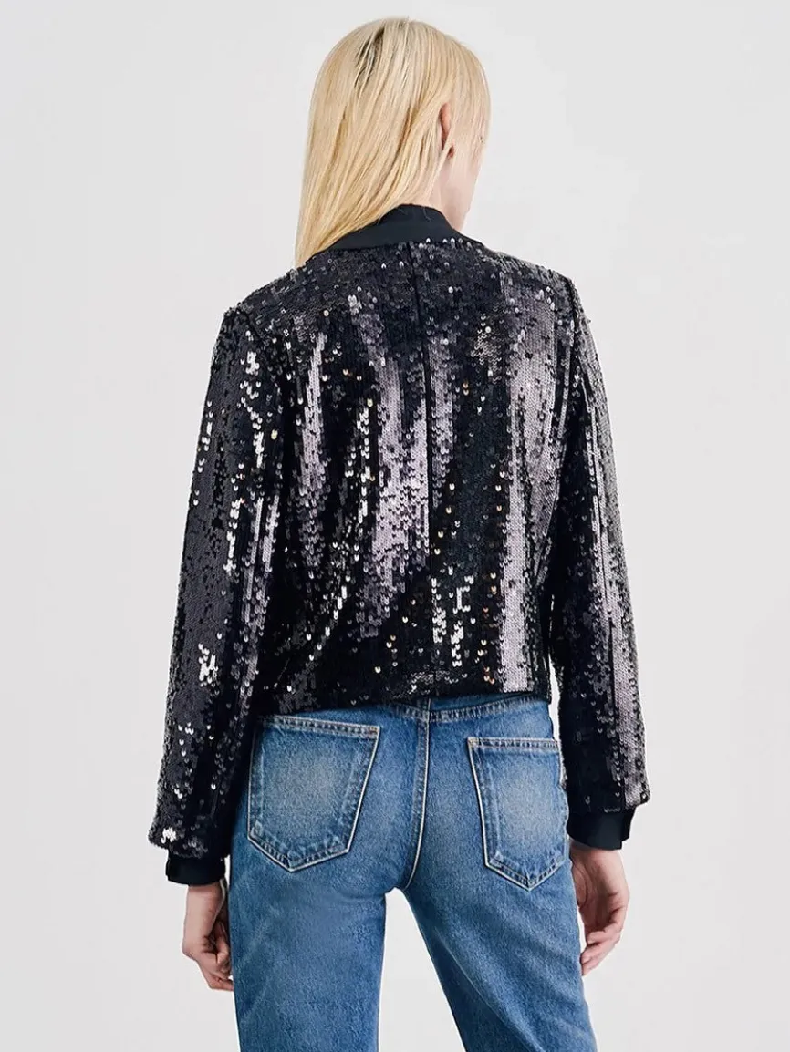 Nili Lotan Katherine Sequin Jacket in Black