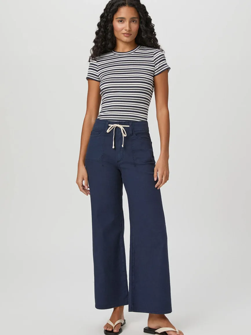 Paige Ari Wide Leg Pant in Vintage Navy