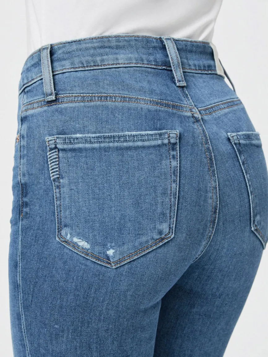 Paige Laurel Canyon High Rise Bootcut in Rock Show Distressed