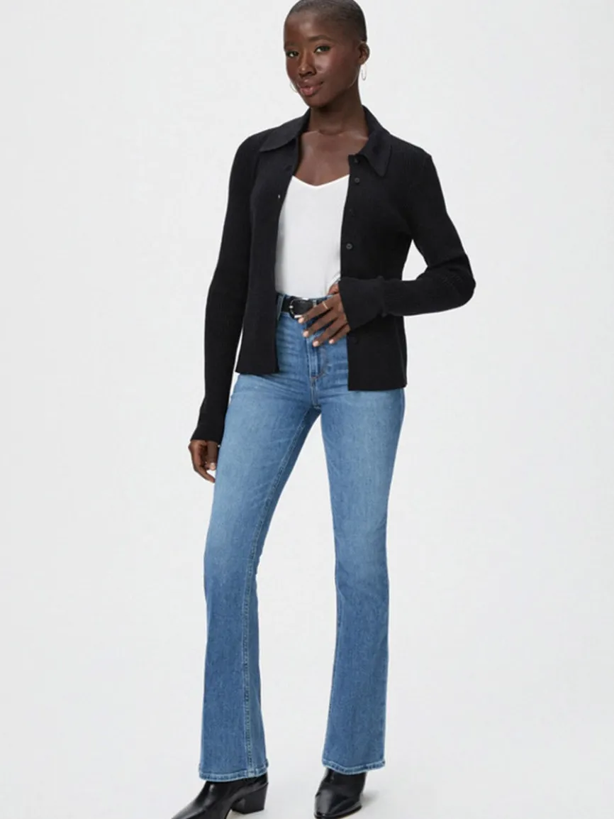Paige Laurel Canyon High Rise Bootcut in Rock Show Distressed