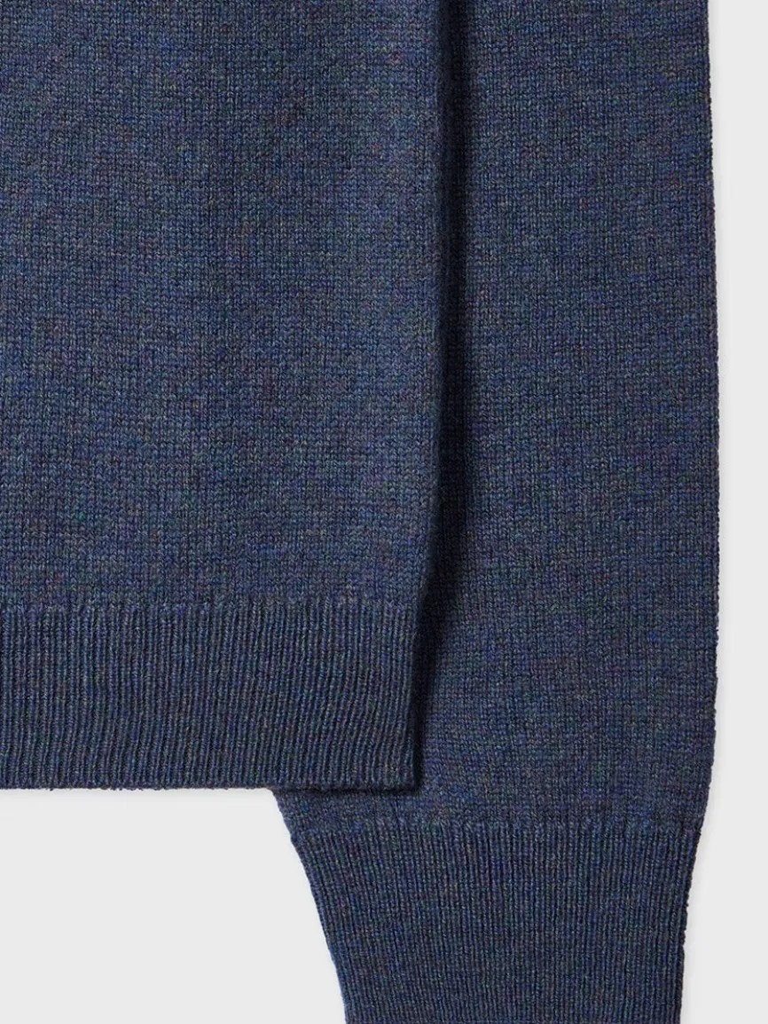 Paul Smith Indigo Merino Wool Crew Neck Sweater