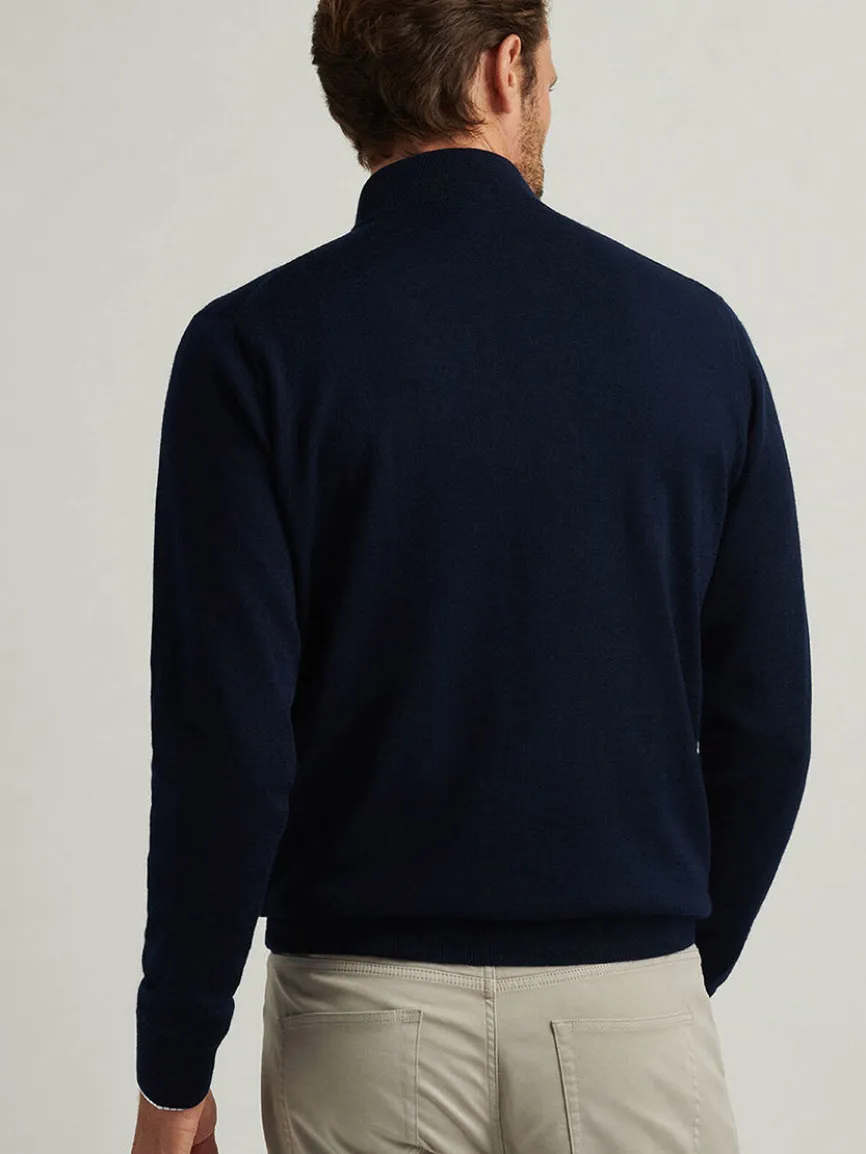 Peter Millar Autumn Crest Quarter-Zip in Navy