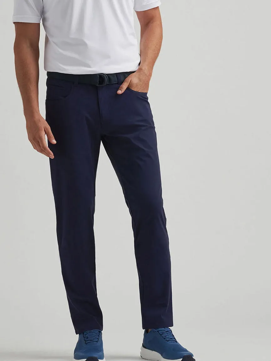 Peter Millar Bingham Performance Five-Pocket Pant in Navy