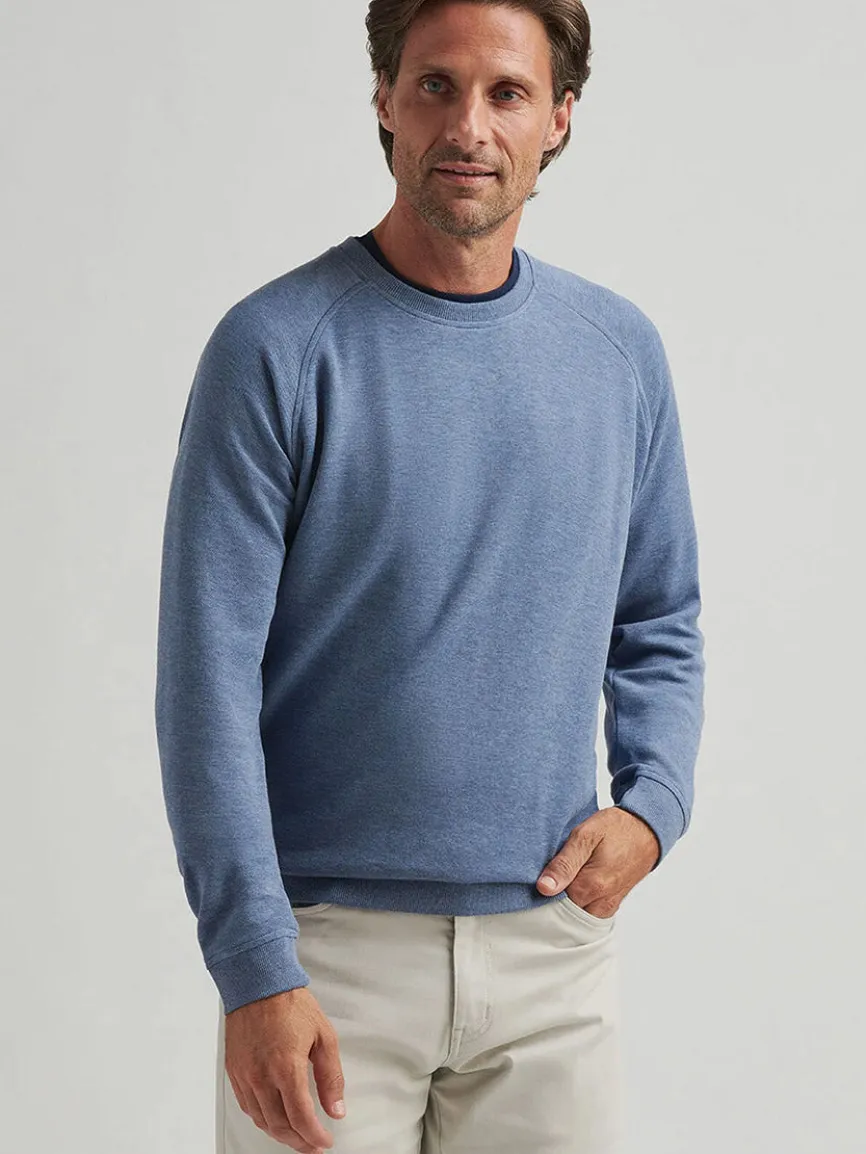 Peter Millar Crown Comfort Knit Crew in Blue Freesia
