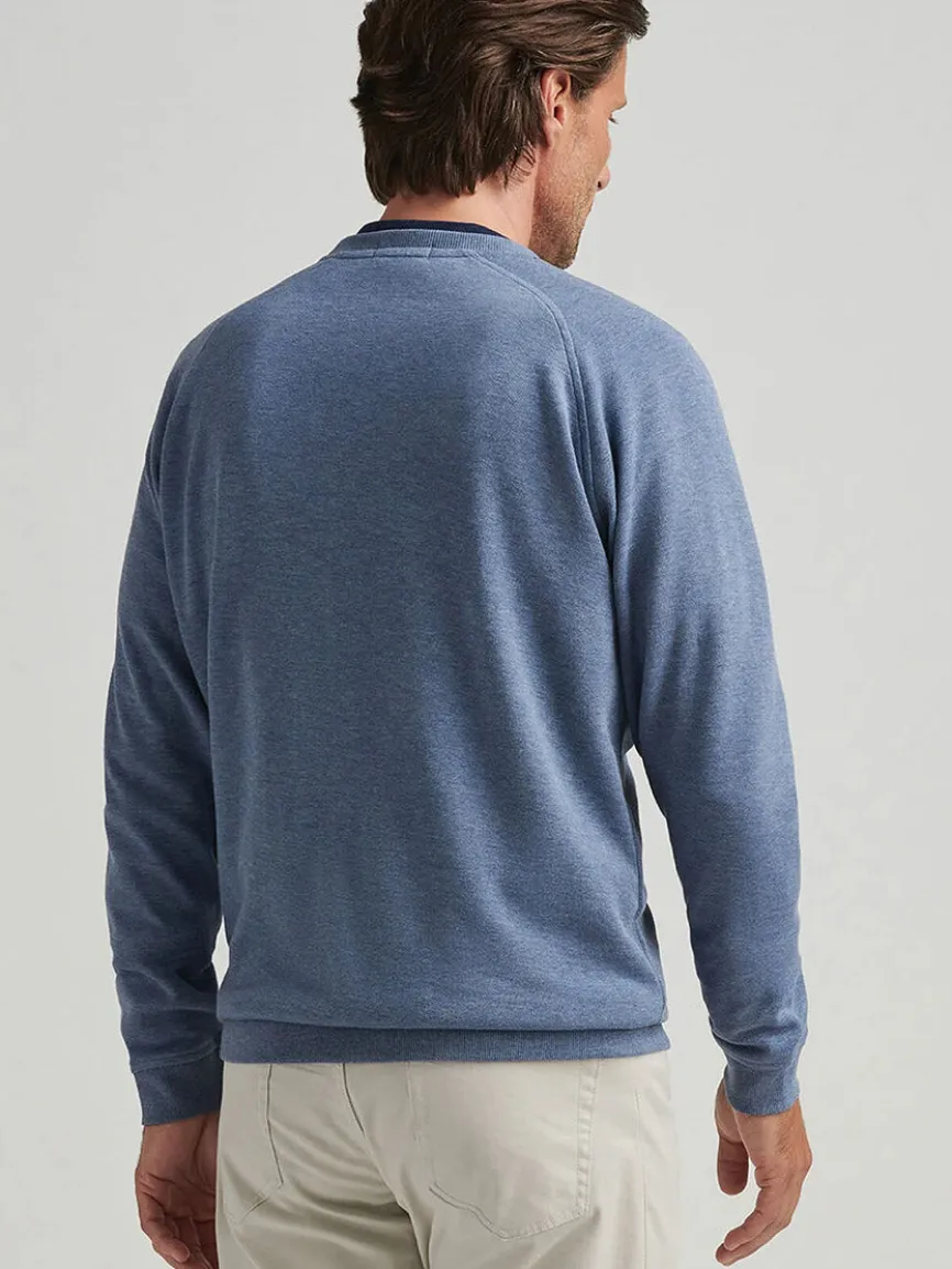 Peter Millar Crown Comfort Knit Crew in Blue Freesia
