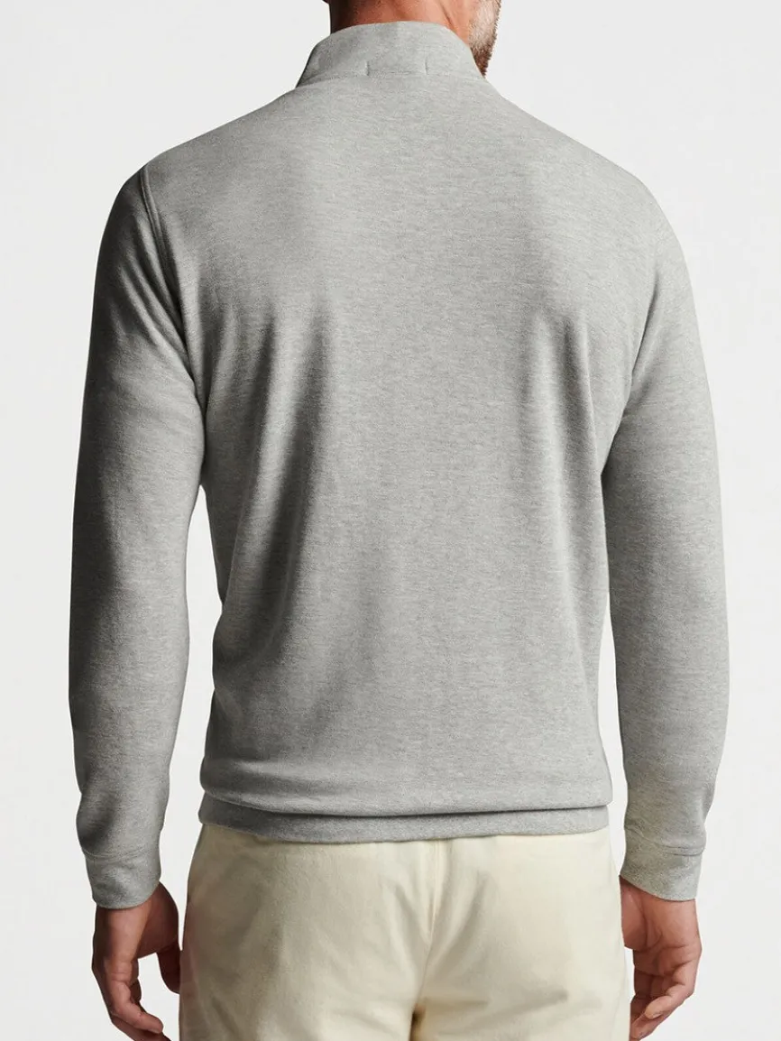 Peter Millar Crown Comfort Pullover in Light Grey