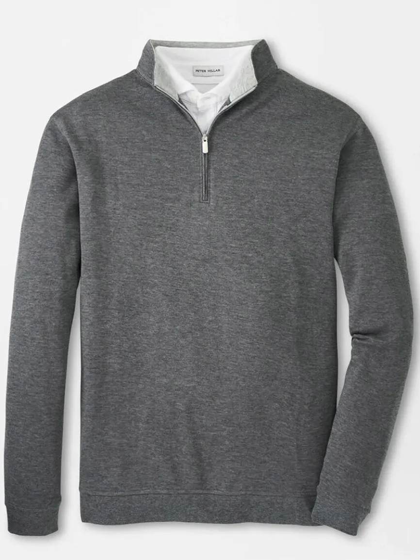 Peter Millar Crown Comfort Pullover in Charcoal