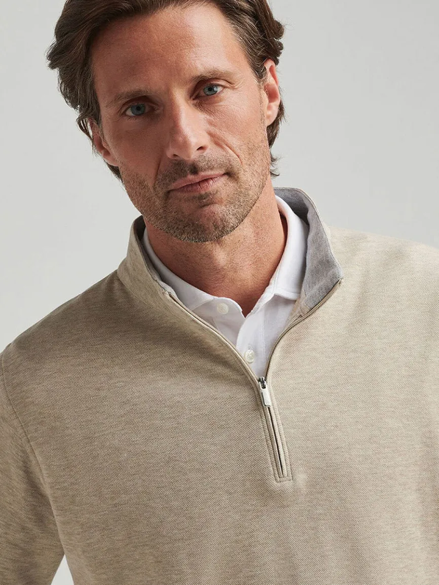 Peter Millar Crown Comfort Pullover in Stone