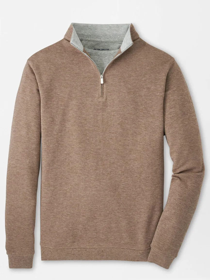 Peter Millar Crown Comfort Pullover in Poplar Brown
