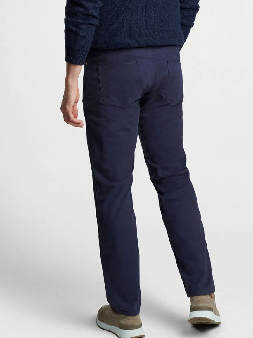 Peter Millar Delvin Twill Five-Pocket Pant in Navy