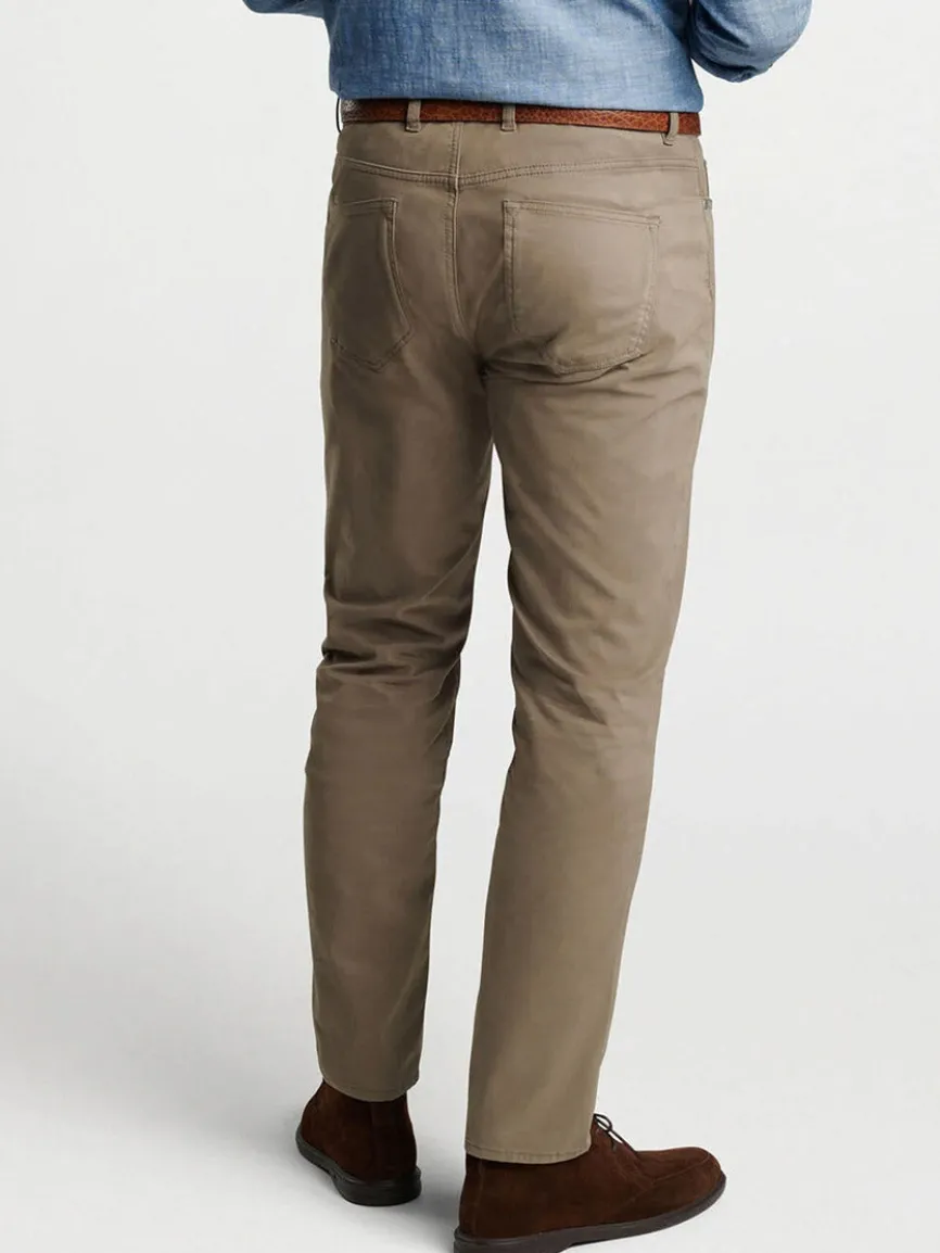 Peter Millar Delvin Twill Five-Pocket Pant in Rye