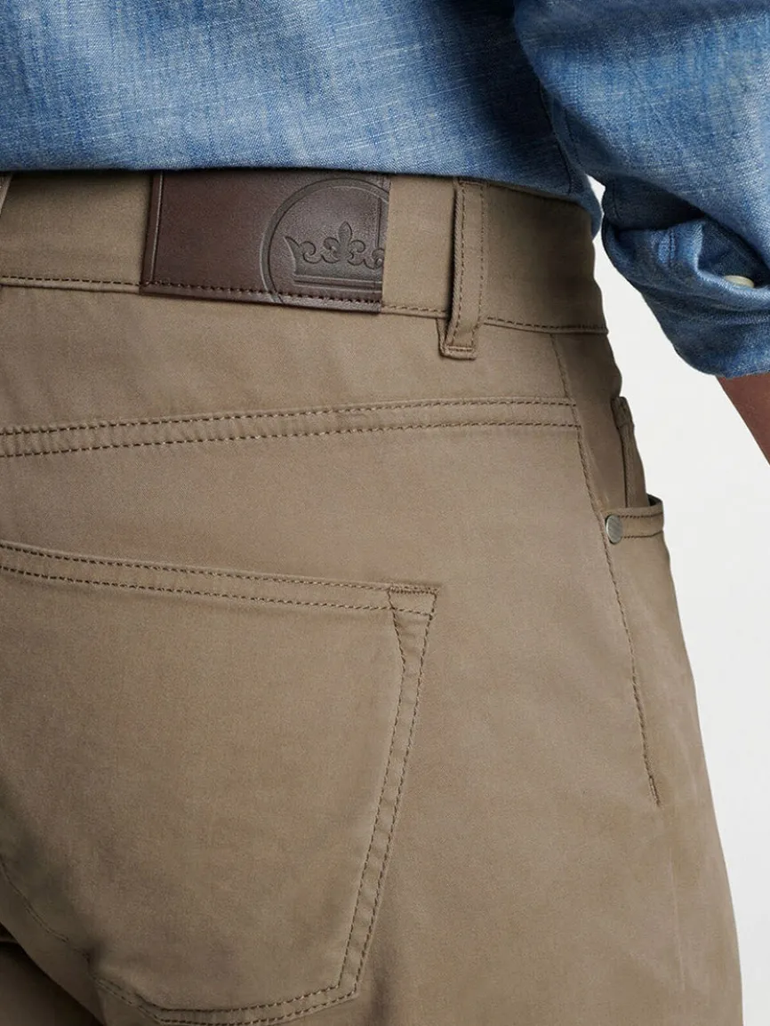 Peter Millar Delvin Twill Five-Pocket Pant in Rye