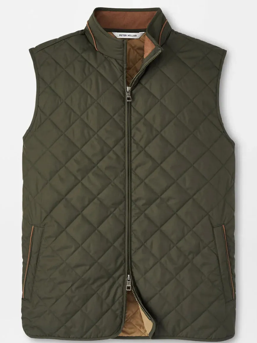 Peter Millar Essex Vest in Dark Olive