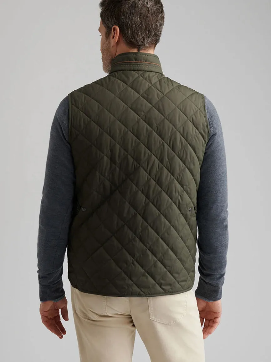 Peter Millar Essex Vest in Dark Olive
