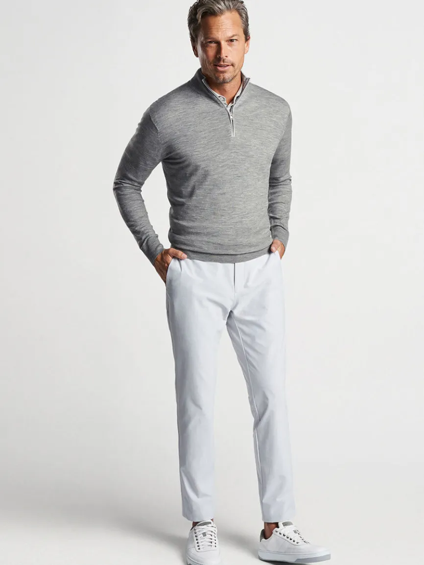 Peter Millar Excursionist Flex Quarter-Zip in Gale Grey
