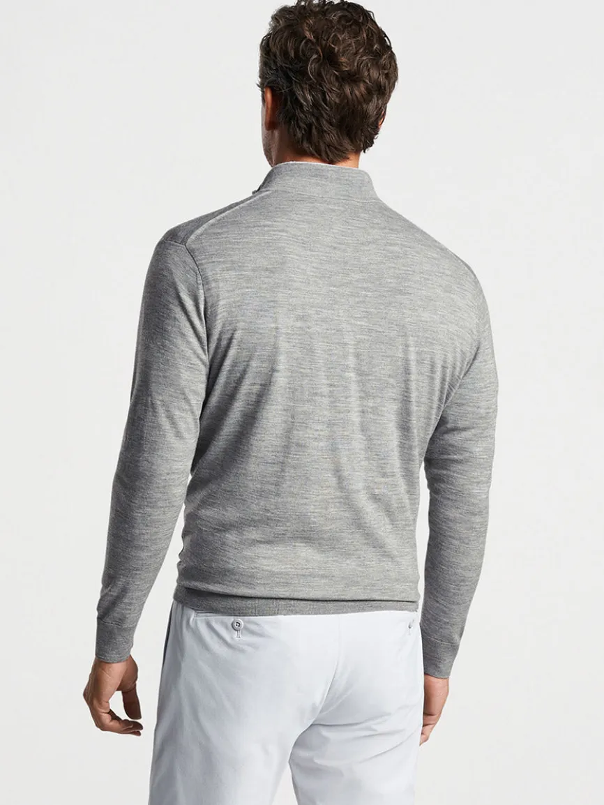 Peter Millar Excursionist Flex Quarter-Zip in Gale Grey
