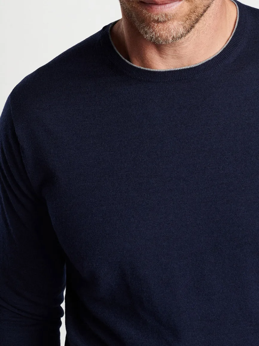 Peter Millar Excursionist Flex Crew in Navy
