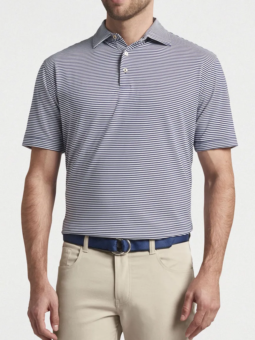 Peter Millar Hales Performance Jersey Polo in Navy