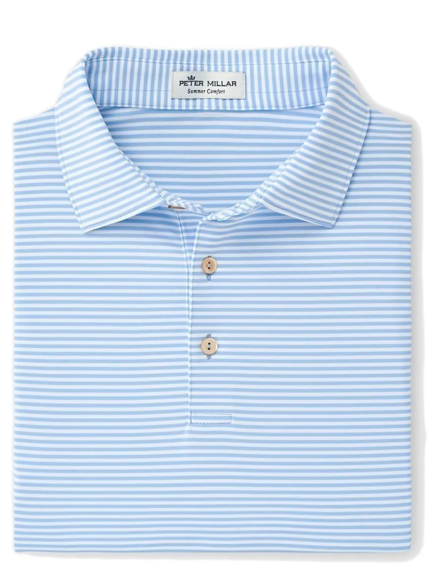 Peter Millar Hales Performance Jersey Polo in Cottage Blue