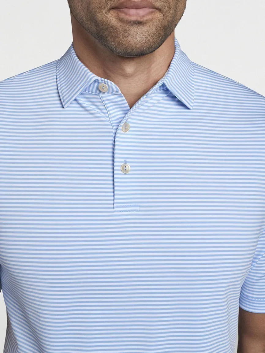Peter Millar Hales Performance Jersey Polo in Cottage Blue