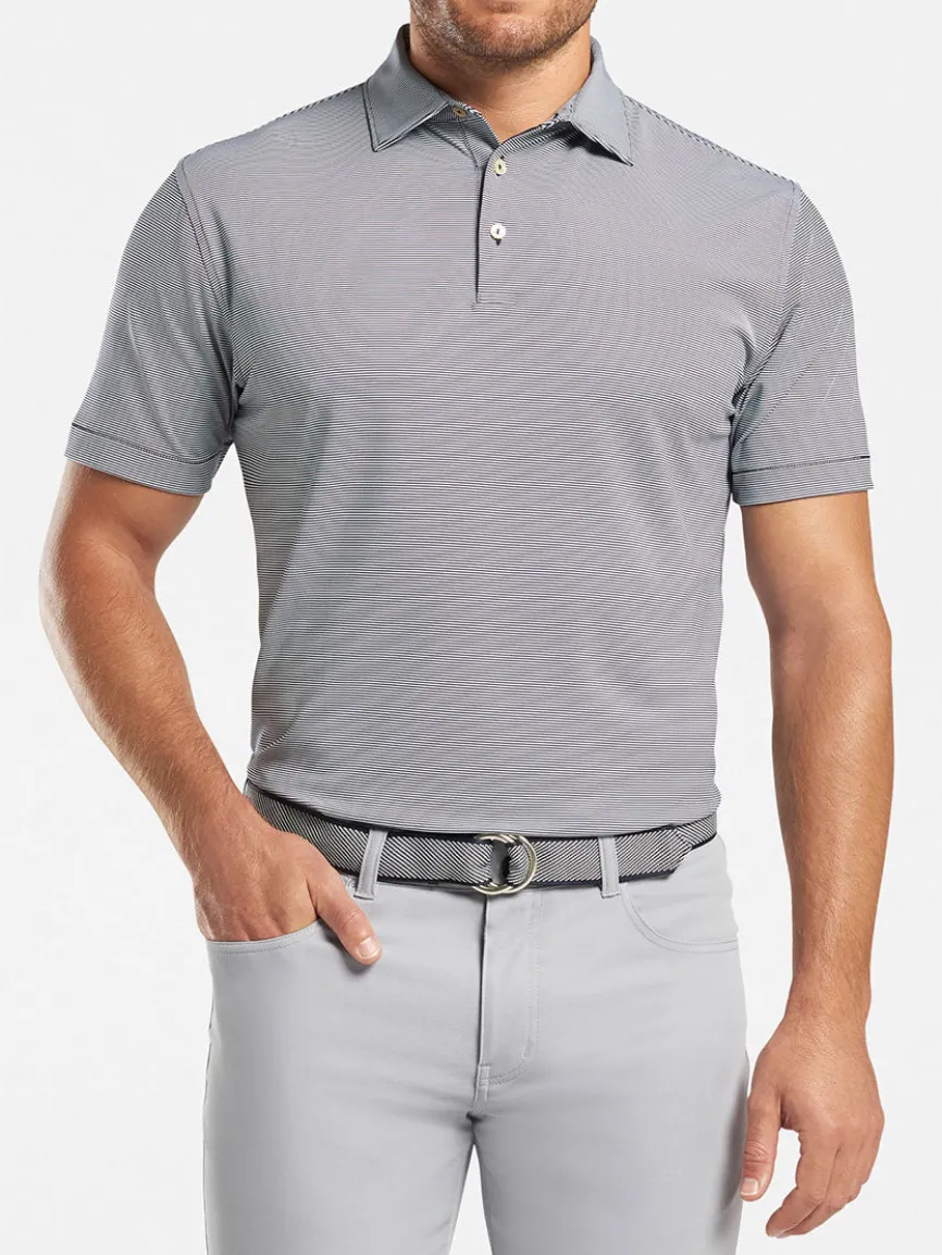 Peter Millar Jubilee Stripe Performance Polo in Navy