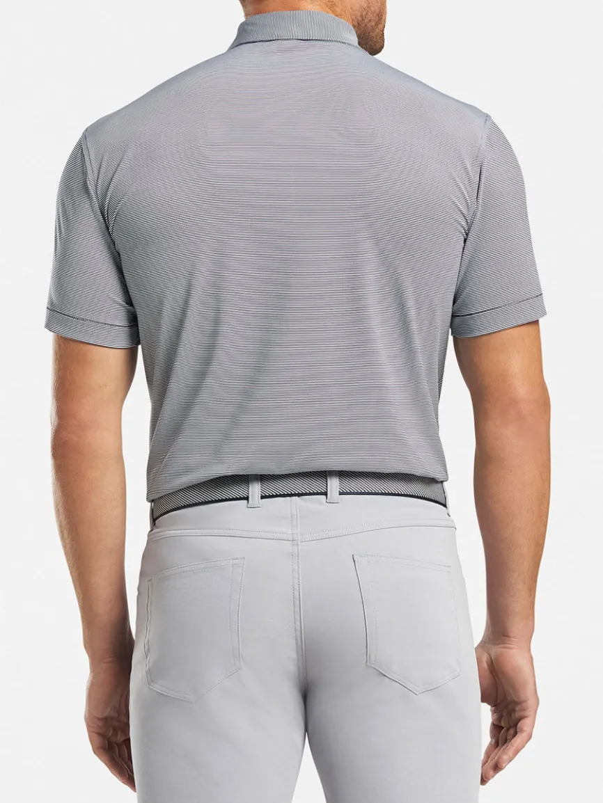 Peter Millar Jubilee Stripe Performance Polo in Navy