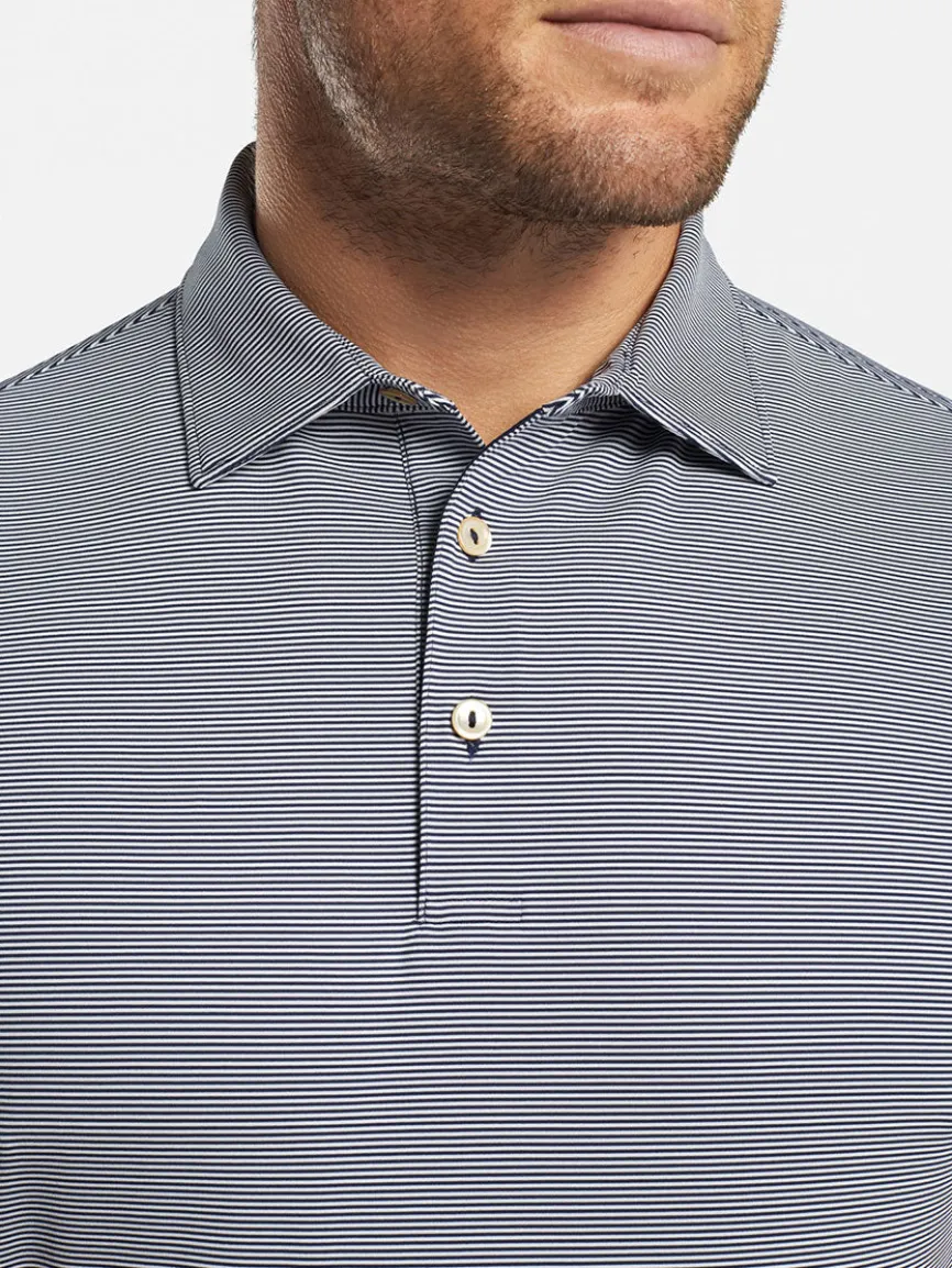 Peter Millar Jubilee Stripe Performance Polo in Navy