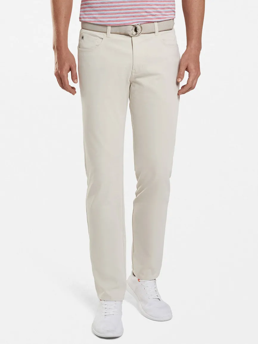 Peter Millar Performance Five-Pocket Pant in Stone